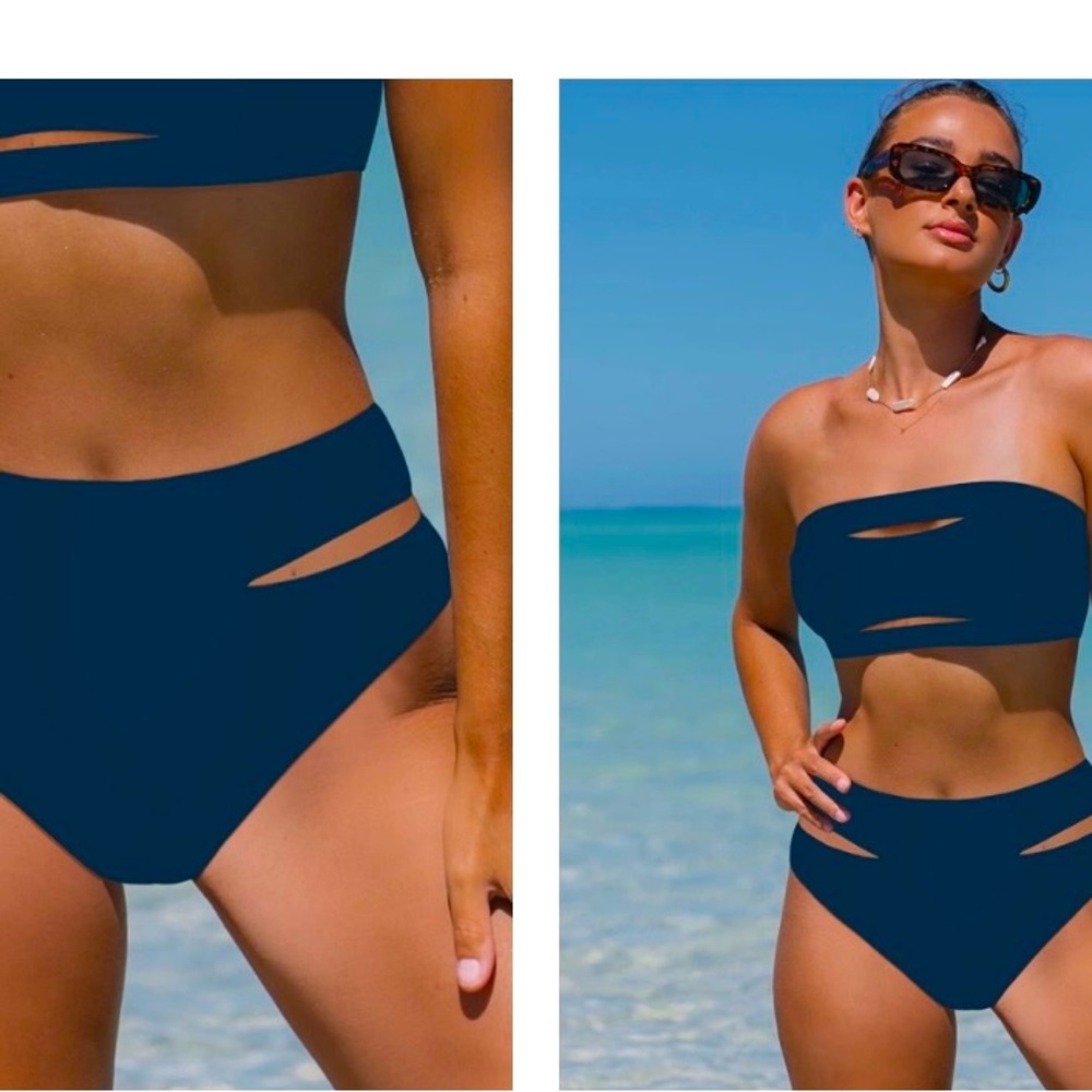 POPVIL BANDEAU BIKINI NEVER WORN